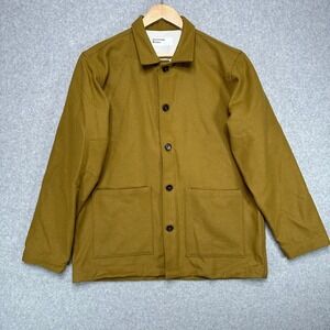 Universal Works Melton Wool Easy Overshirt Chore Jacket Mustard Mens Size M NEW